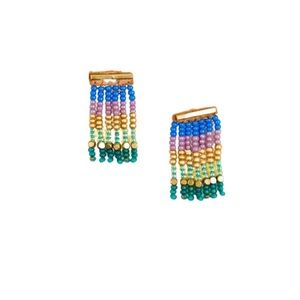 Bar post fringe earrings EUC